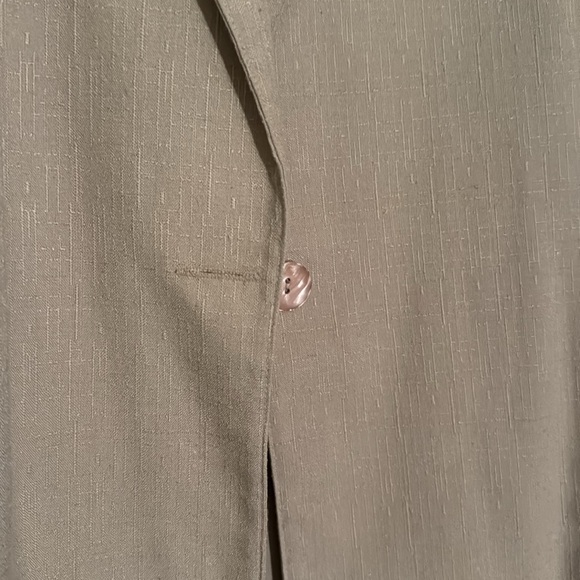 Women’s 24W Plus size Tan Apparenza Linen Jacket with Pockets - Picture 3 of 6